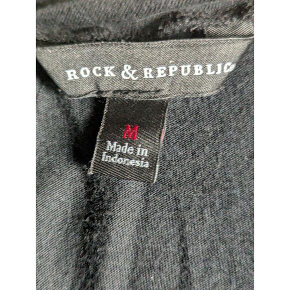 Rock & Republic M Black Floral Cross Graphic Tee - Picture 3 of 6